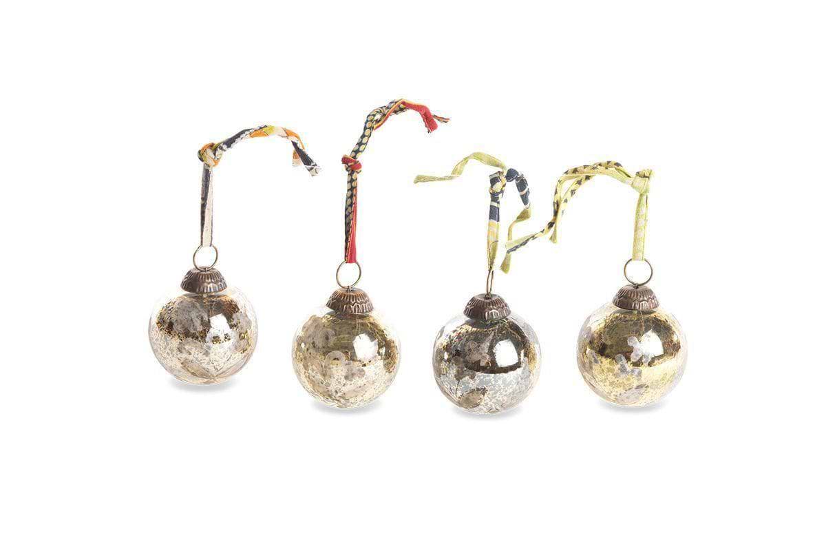 Antique Gold Baubles (Set of 4)