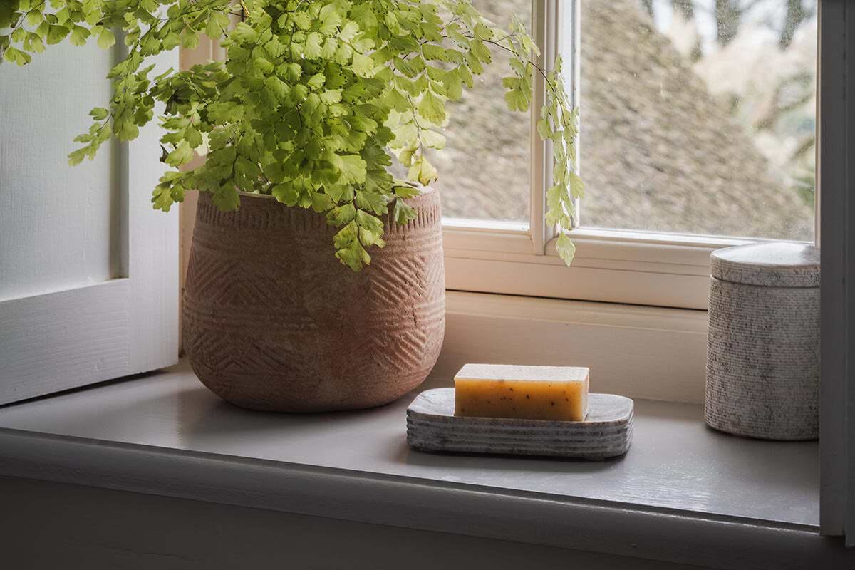 Asana Marble Soap Dish - Grey-BATHROOM-Nkuku