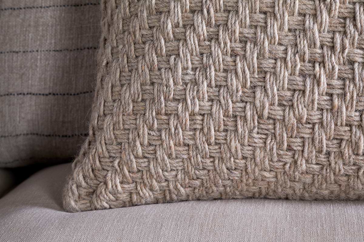 Atifa Cotton & Wool Cushion Cover - Natural