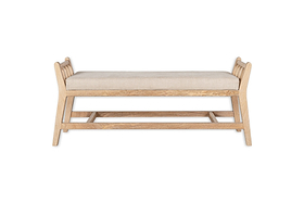 Avanthi Upholstered Sleigh Bench - Natural
