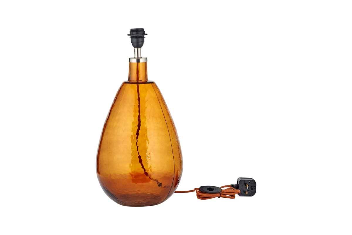 Baba Recycled Glass Lamp - Burnt Amber - Large Tall