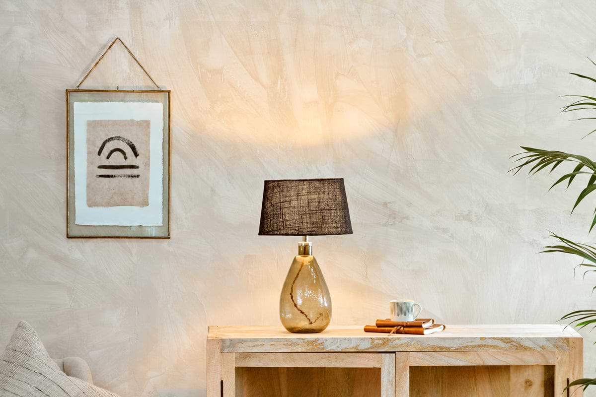 Baba Recycled Glass Lamp - Green - Small Tall-LAMPS-Nkuku
