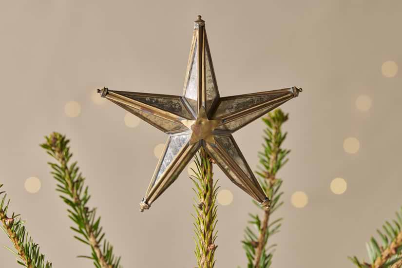 Bakara Star Tree Topper - Antique Brass-CHRISTMAS DECORATIONS-Nkuku