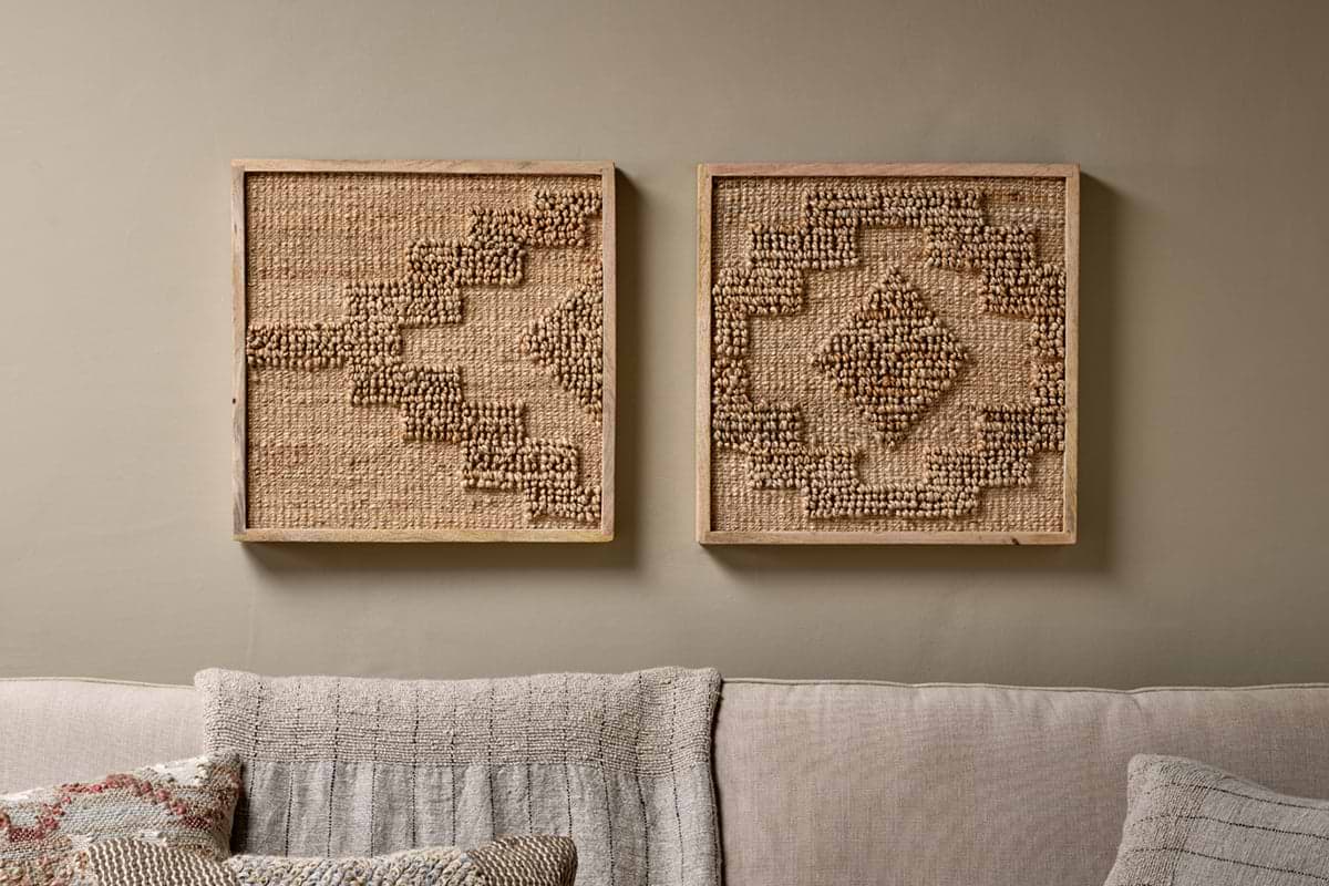 Bawal Hemp & Jute Wall Art - Natural-DECORATIVE ACCESSORIES-Nkuku
