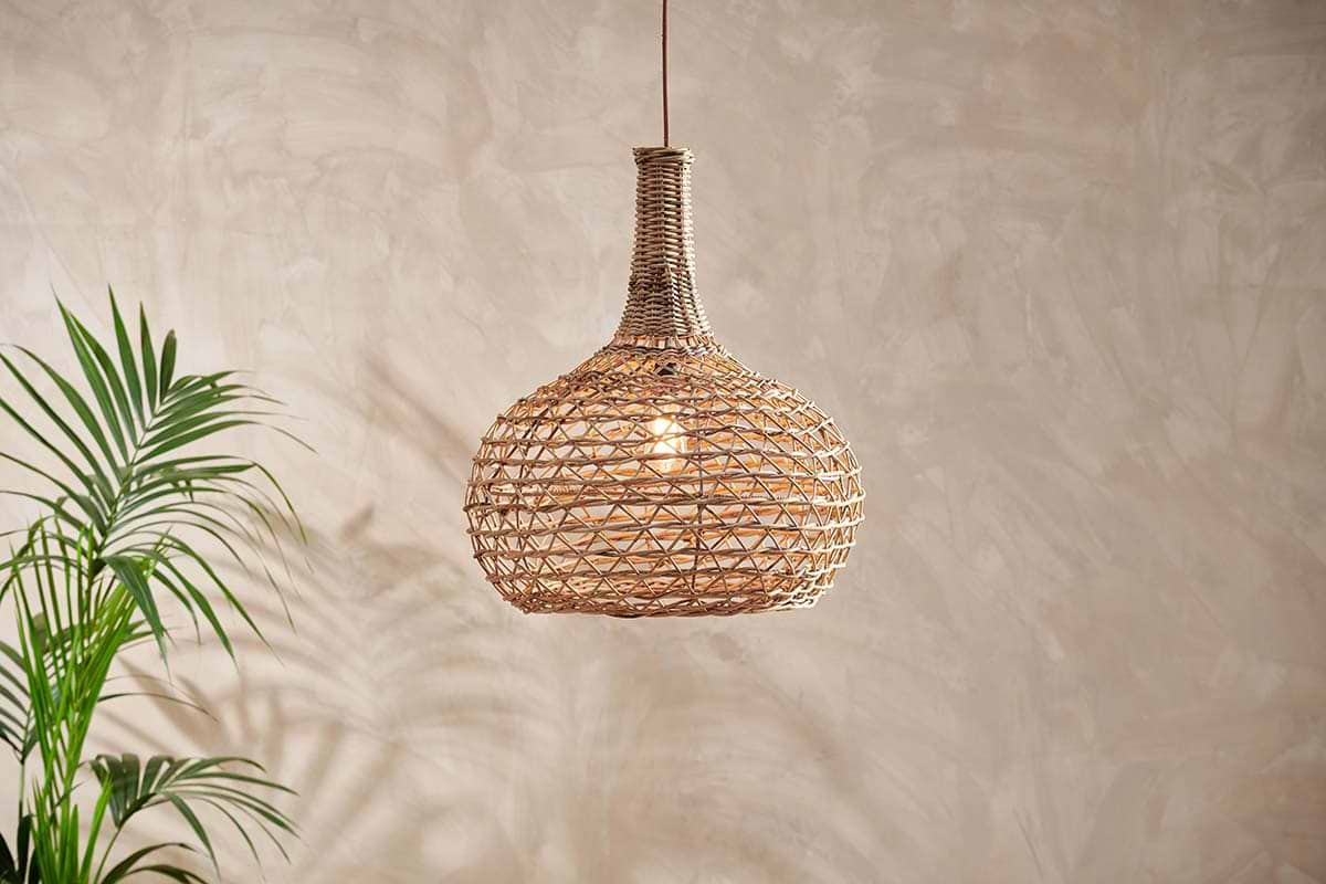 Beru Rattan Lampshade - Conical - Large-SHADES-Nkuku