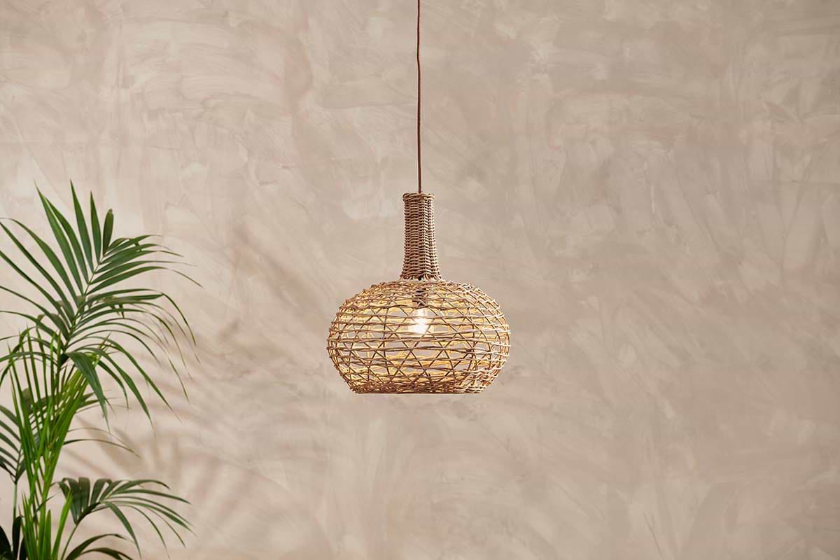 Beru Rattan Lampshade - Conical - Small-SHADES-Nkuku
