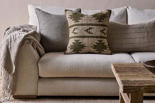 Bhumi Wool & Jute Cushion Cover - Moss Green-TEXTILES-Nkuku