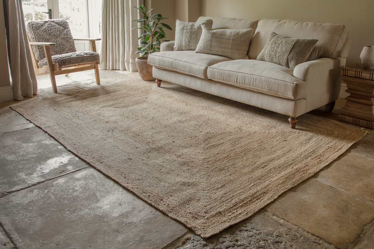 Braided Hemp Rug - Natural - Extra Large-RUGS-Nkuku