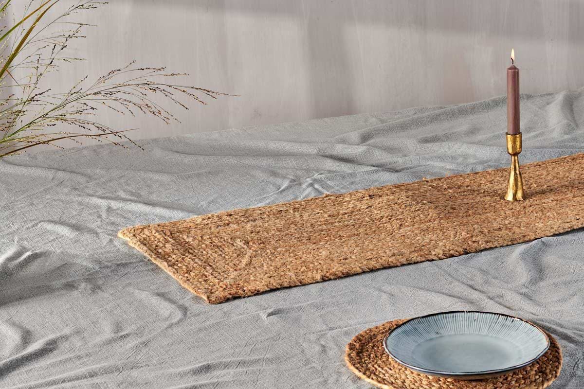 Braided Hemp Table Runner-KITCHEN & DINING ACCESSORIES-Nkuku