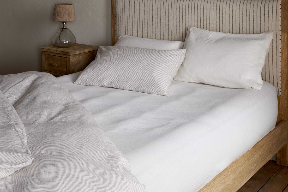Cela Hemp & Cotton Fitted Sheet - Natural-TEXTILES-Nkuku