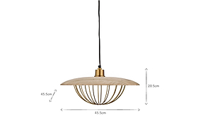Chakai Wood & Metal Pendant - Large