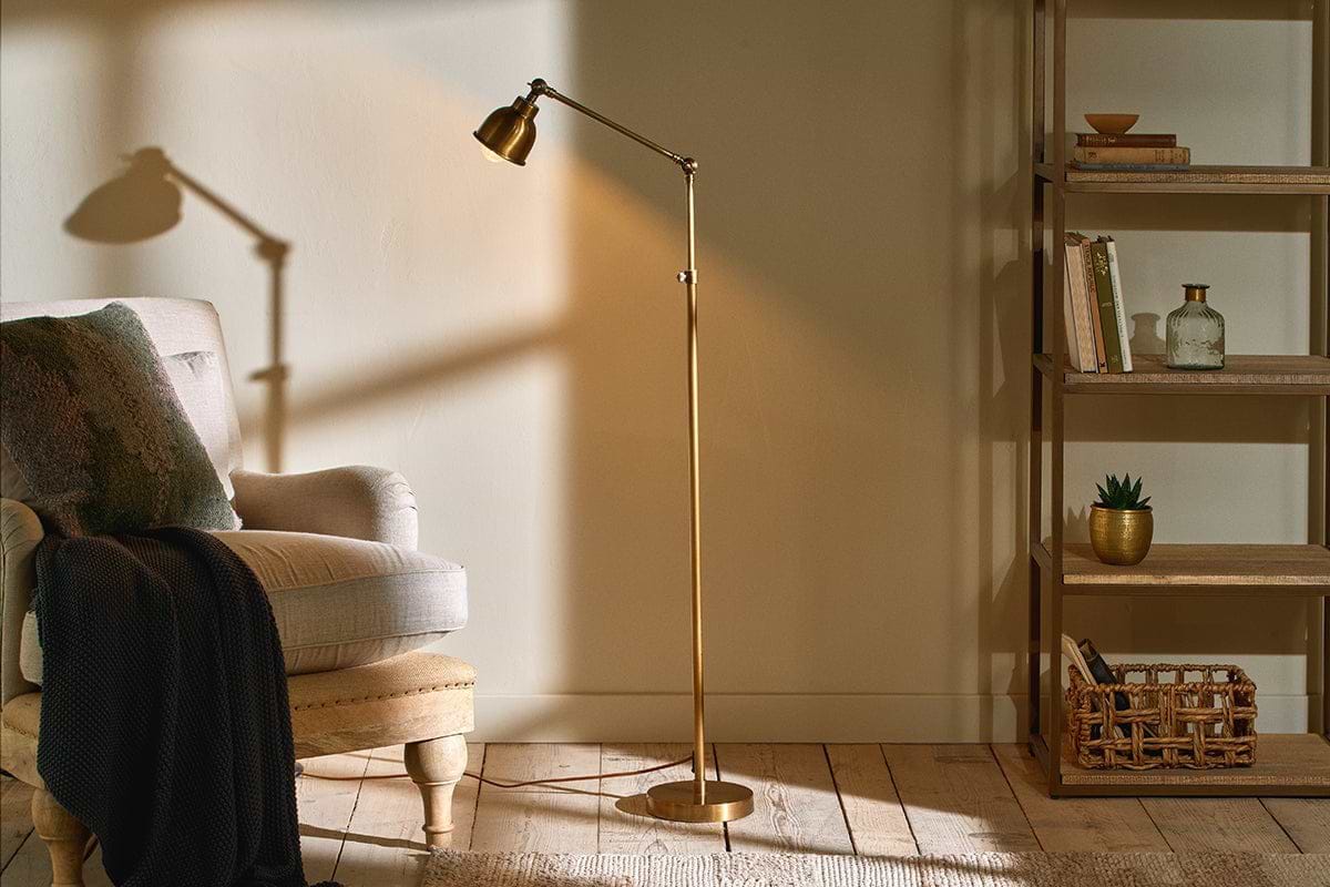Chapda Task Floor Lamp-LAMPS-Nkuku