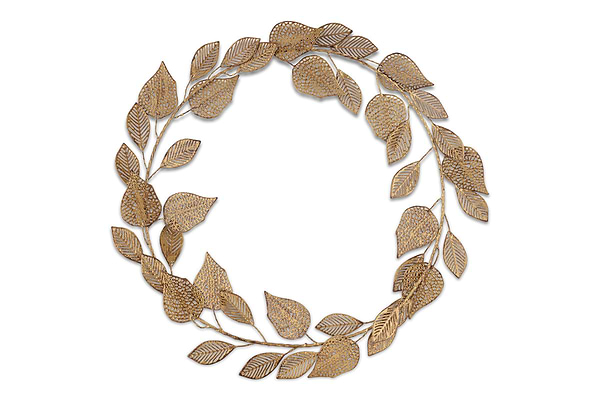 Charita Wreath - Antique Brass-CHRISTMAS DECORATIONS-Nkuku