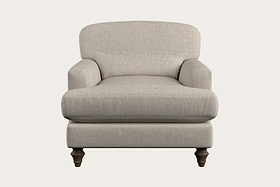 Deni Armchair - Brera Linen Natural-MAKE TO ORDER-Nkuku