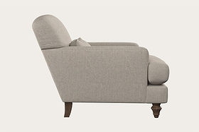 Deni Armchair - Brera Linen Natural-MAKE TO ORDER-Nkuku