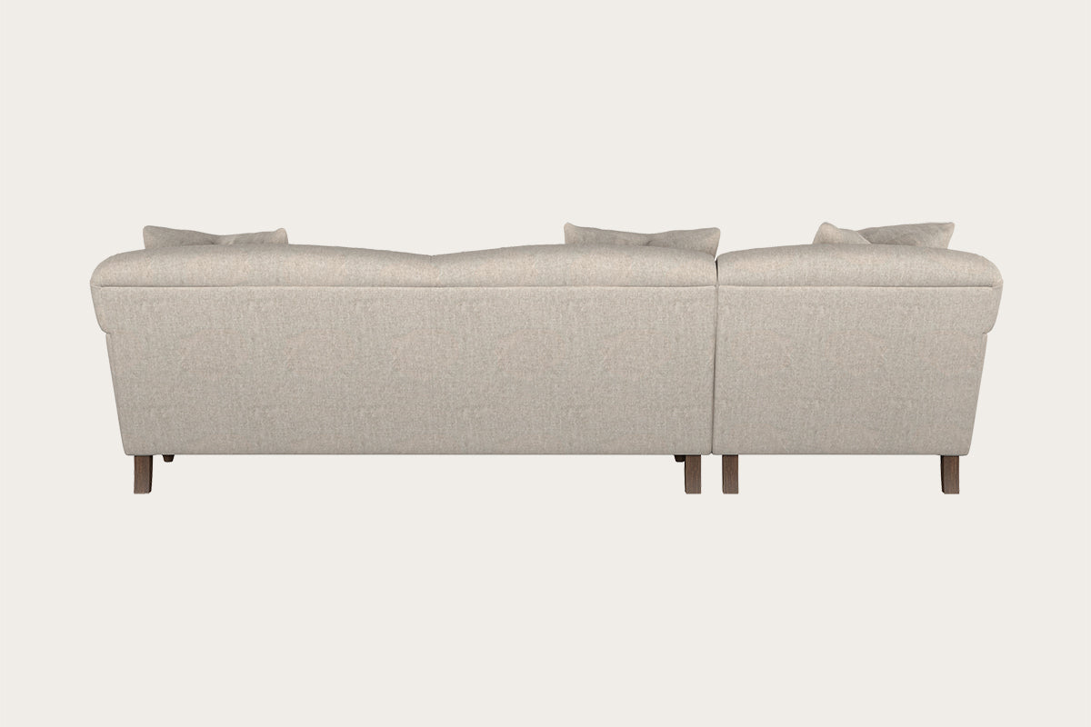 Deni Grand Left Hand Chaise Sofa - Brera Linen Natural