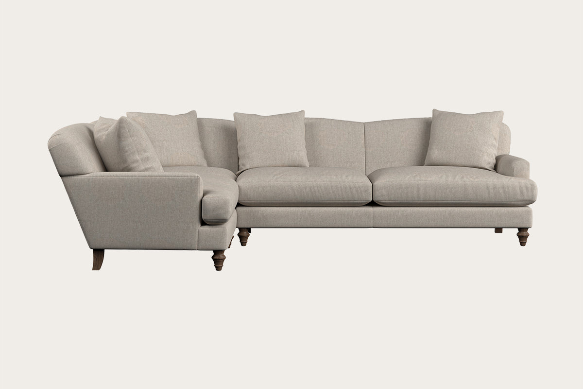 Deni Grand Left Hand Corner Sofa - Brera Linen Natural