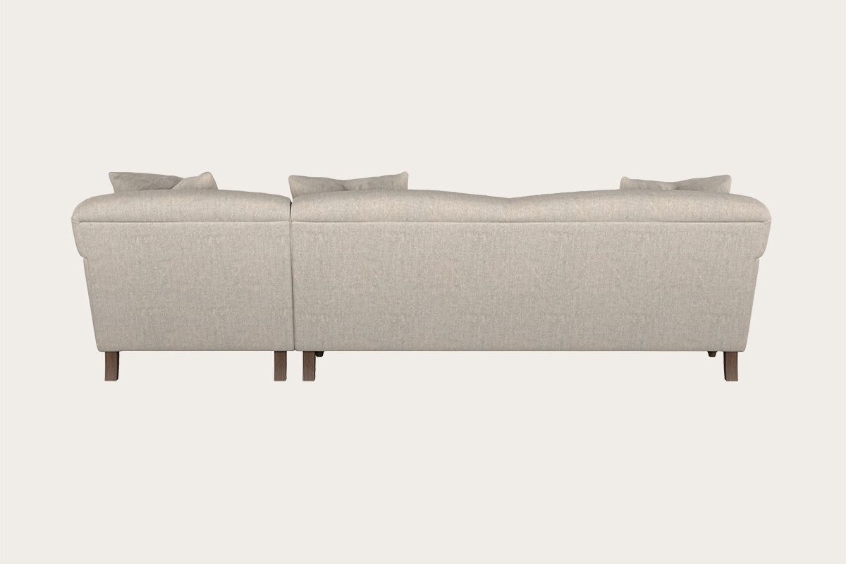 Deni Grand Right Hand Chaise Sofa - Brera Linen Natural