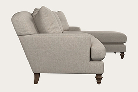 Deni Grand Right Hand Chaise Sofa - Brera Linen Natural