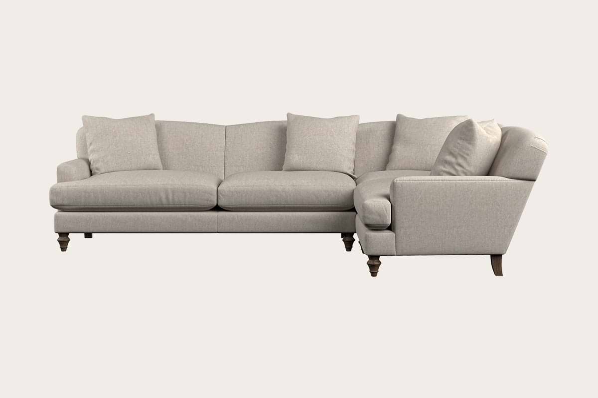 Deni Grand Right Hand Corner Sofa - Brera Linen Natural-MAKE TO ORDER-Nkuku