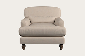 Deni Armchair - Recycled Cotton Natural-MAKE TO ORDER-Nkuku