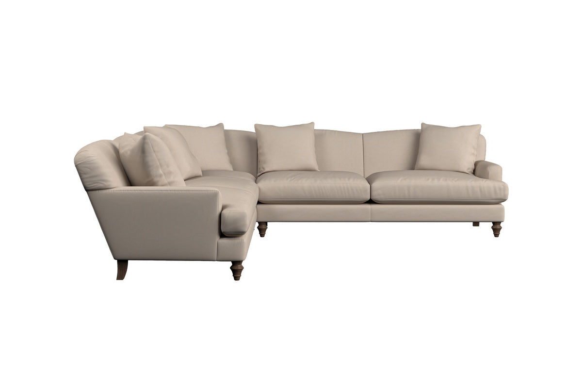 Deni Large Corner Sofa - Brera Linen Granite-MAKE TO ORDER-Nkuku
