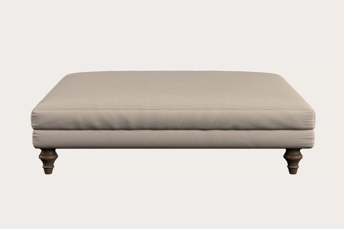 Deni Grand Footstool - Recycled Cotton Natural-MAKE TO ORDER-Nkuku
