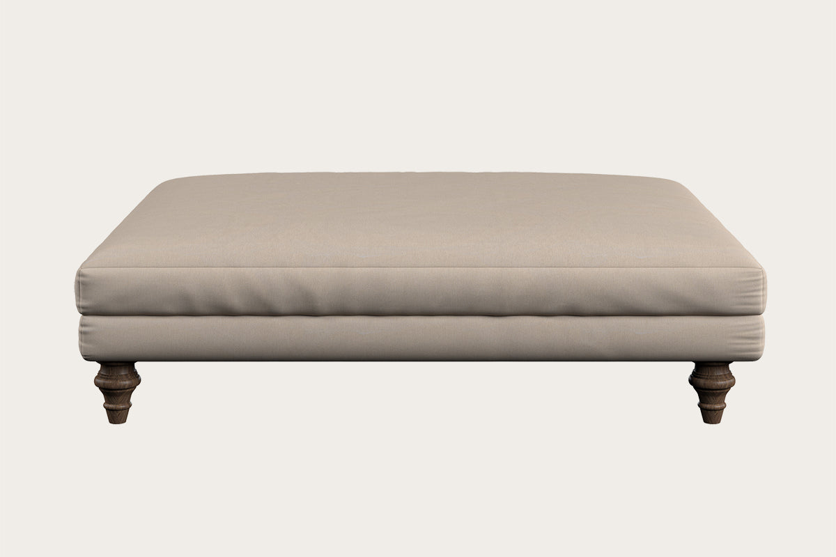 Deni Grand Footstool - Recycled Cotton Natural