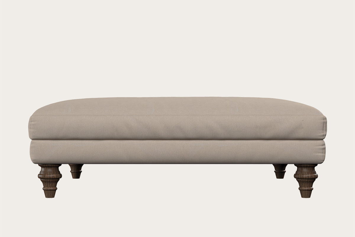 Deni Grand Footstool - Recycled Cotton Natural