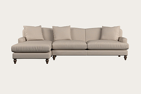 Deni Large Corner Sofa - Brera Linen Jade-MAKE TO ORDER-Nkuku