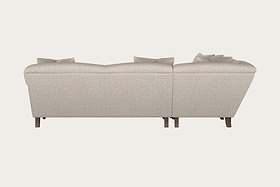 Deni Grand Left Hand Chaise Sofa - Recycled Cotton Lavender