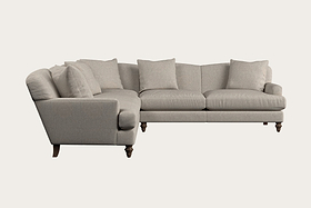 Deni Grand Left Hand Chaise Sofa - Recycled Cotton Lavender