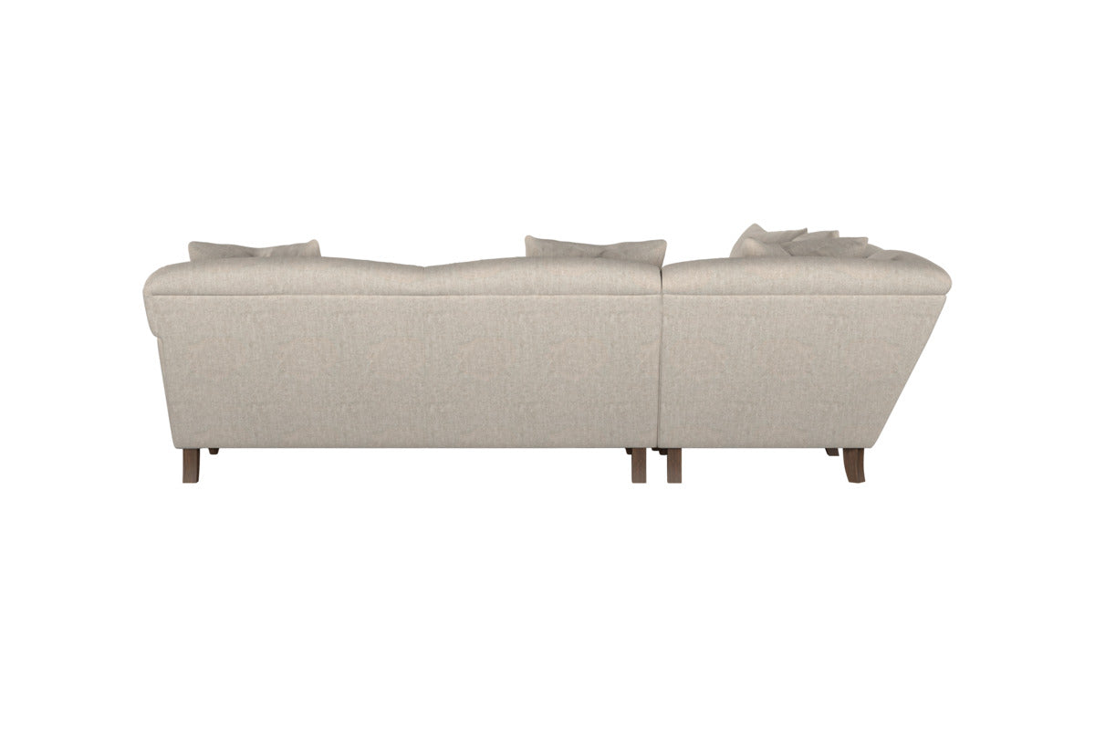 Deni Grand Left Hand Chaise Sofa - Recycled Cotton Lavender