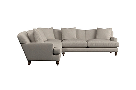 Deni Grand Left Hand Chaise Sofa - Recycled Cotton Lavender