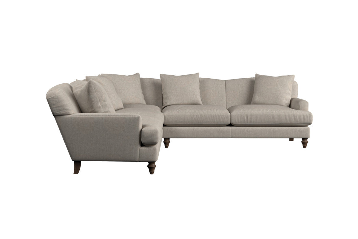 Deni Grand Left Hand Chaise Sofa - Recycled Cotton Lavender