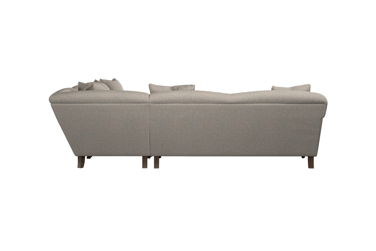 Deni Grand Left Hand Chaise Sofa - Recycled Cotton Lavender
