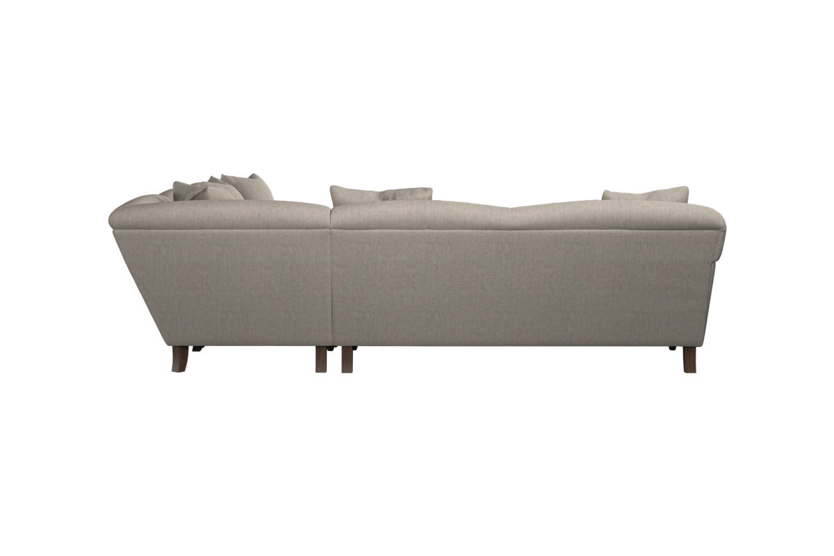 Deni Grand Left Hand Chaise Sofa - Recycled Cotton Lavender