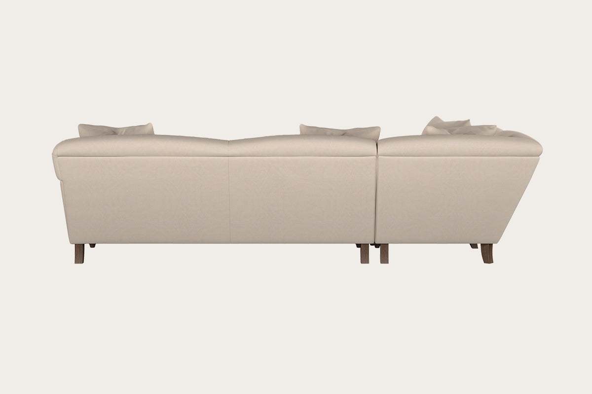Deni Grand Left Hand Corner Sofa - Recycled Cotton Natural