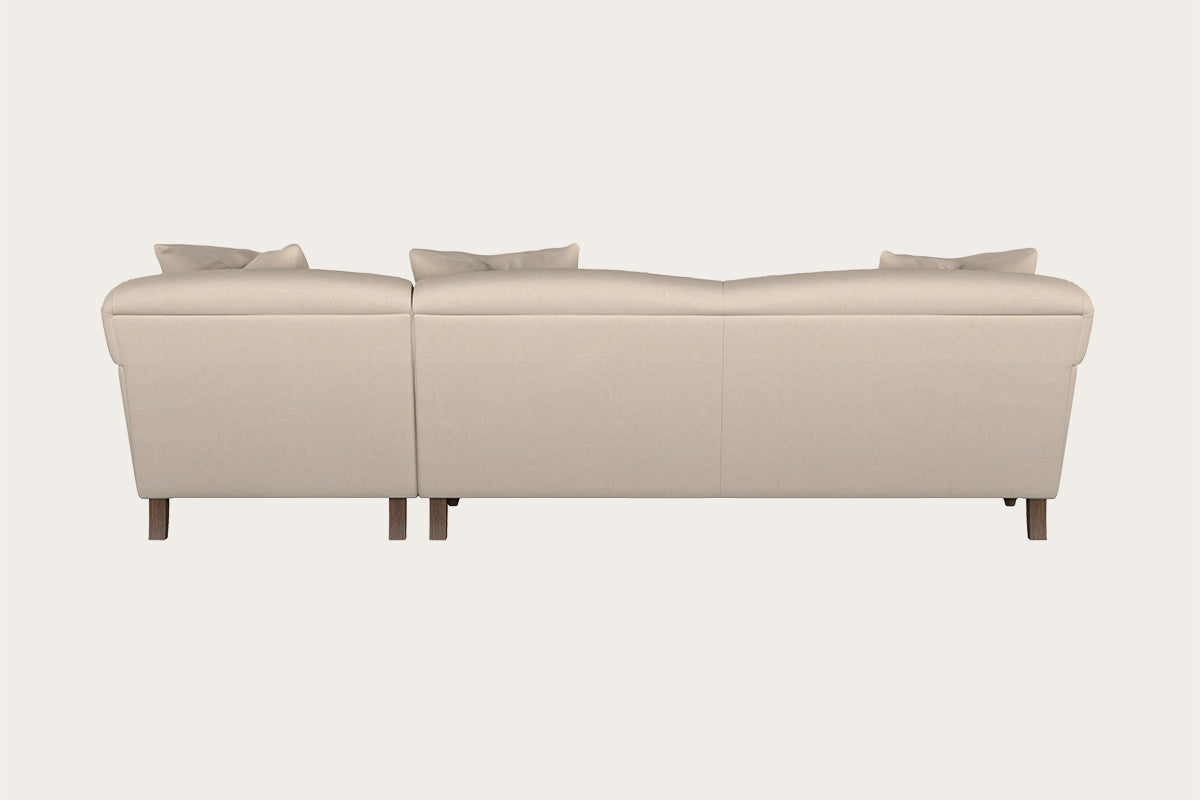 Deni Grand Right Hand Chaise Sofa - Recycled Cotton Natural