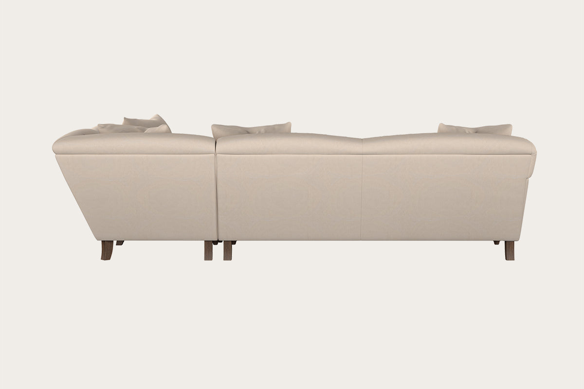 Deni Grand Right Hand Corner Sofa - Recycled Cotton Natural