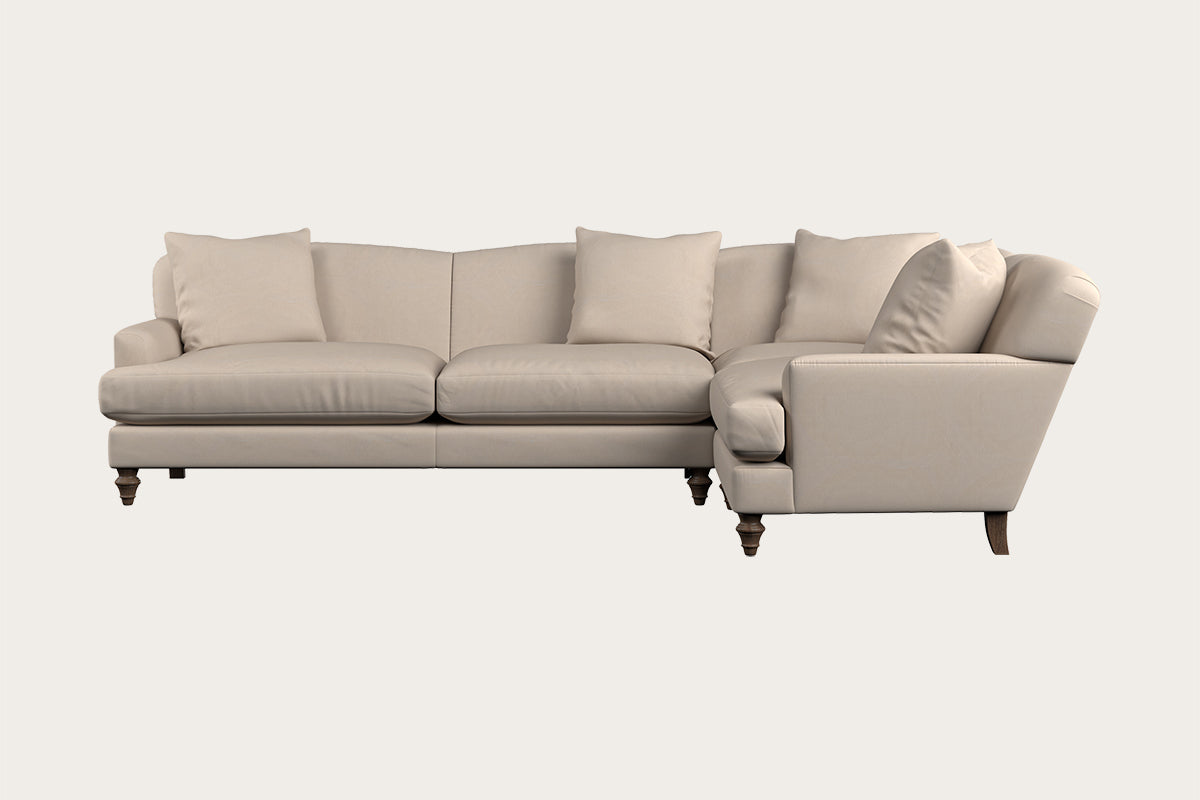Deni Grand Right Hand Corner Sofa - Recycled Cotton Natural