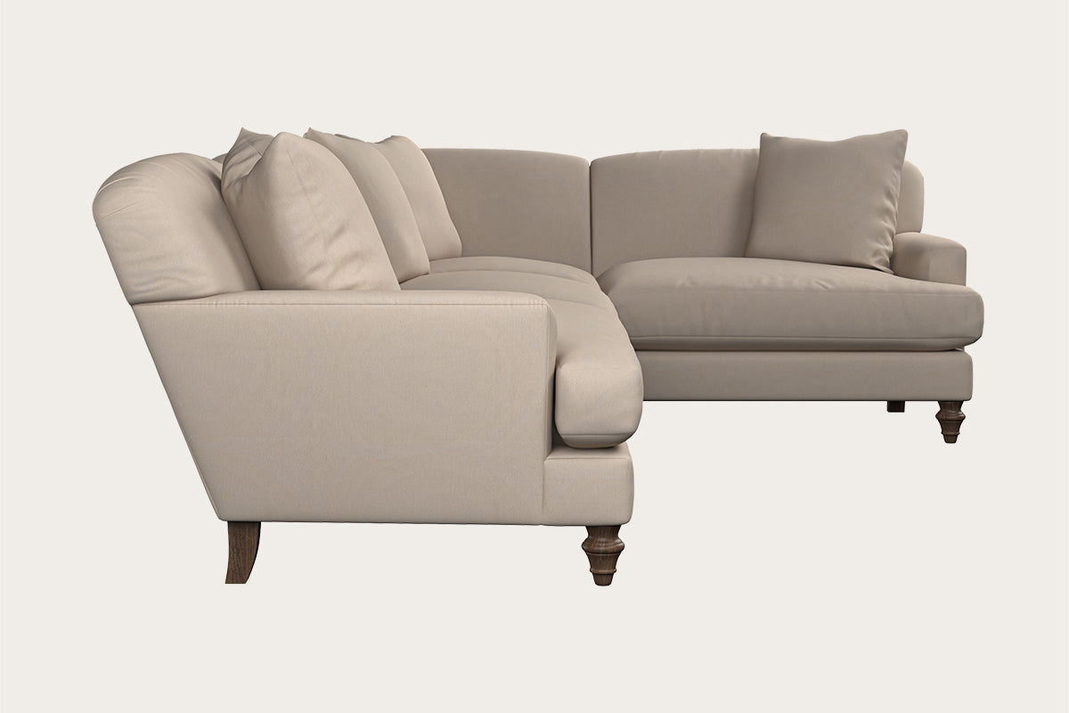Deni Grand Right Hand Corner Sofa - Recycled Cotton Natural