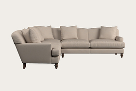 Deni Large Corner Sofa - Recycled Cotton Natural-MAKE TO ORDER-Nkuku