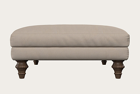 Deni Large Footstool - Recycled Cotton Natural