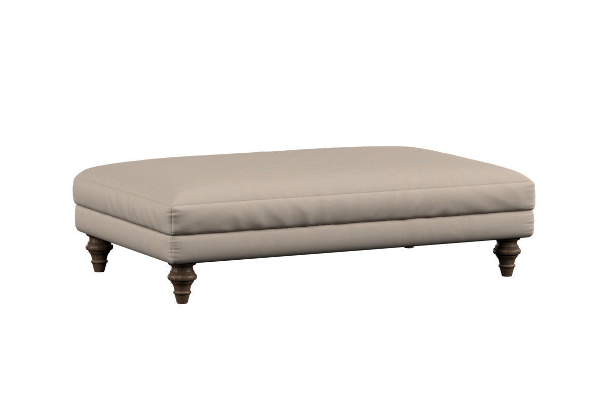Deni Large Footstool - Brera Linen Chestnut