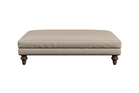 Deni Large Footstool - Brera Linen Chestnut