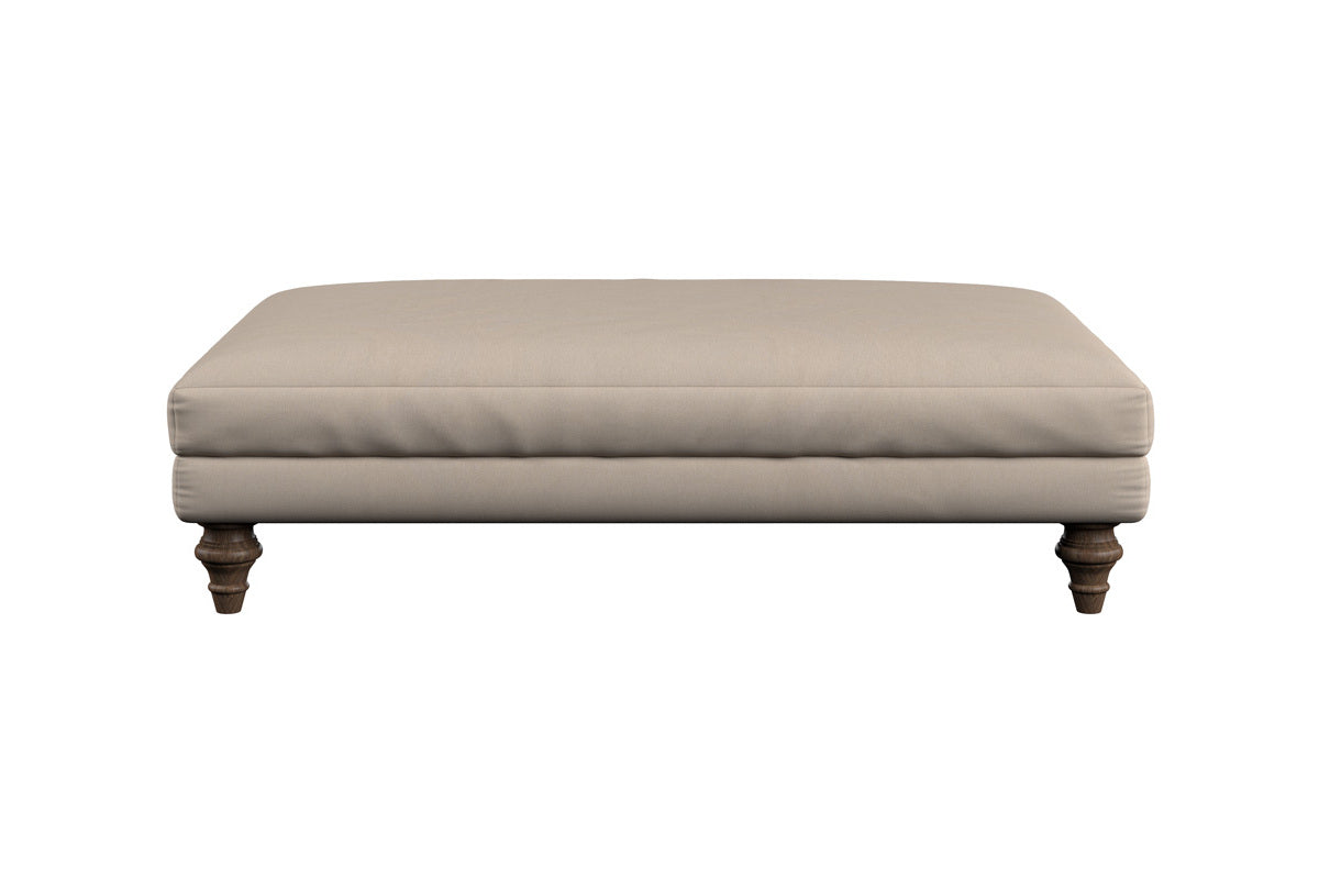 Deni Large Footstool - Brera Linen Chestnut