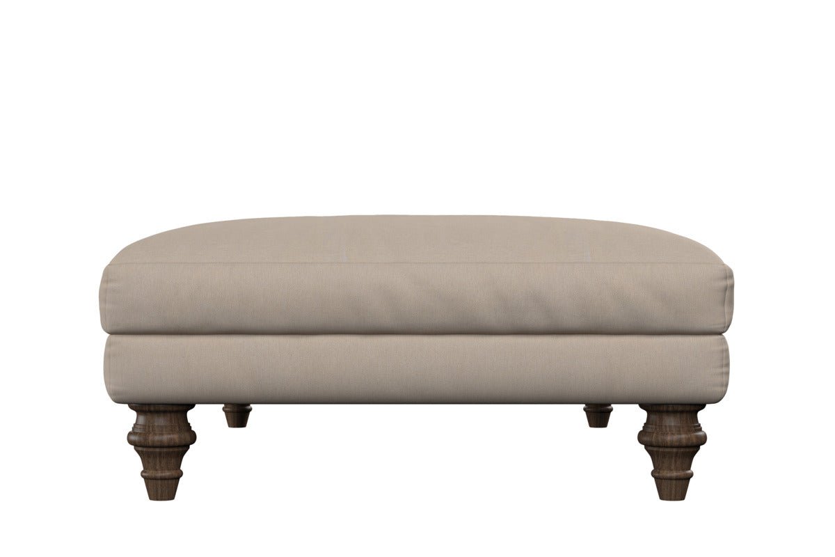 Deni Large Footstool - Recycled Cotton Natural