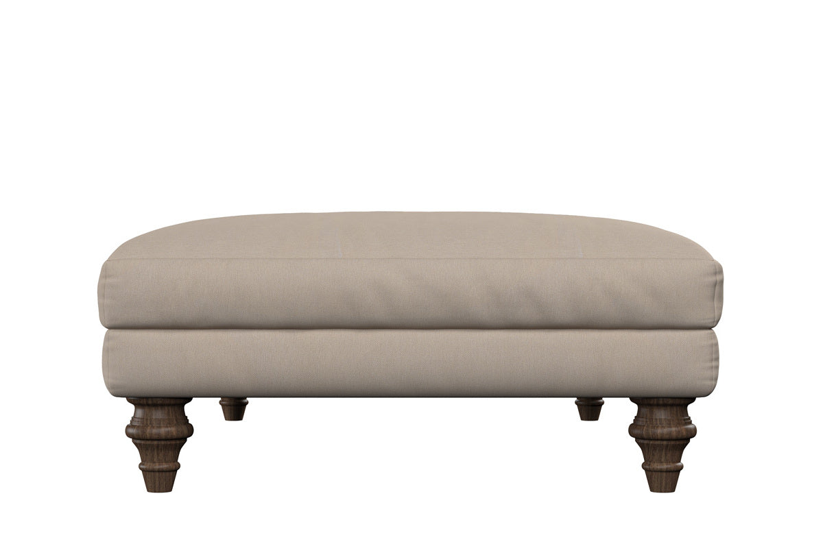 Deni Large Footstool - Brera Linen Chestnut
