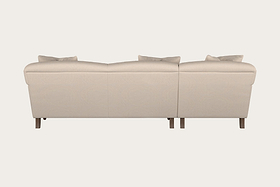 Deni Large Left Hand Chaise Sofa - Recycled Cotton Natural-MAKE TO ORDER-Nkuku